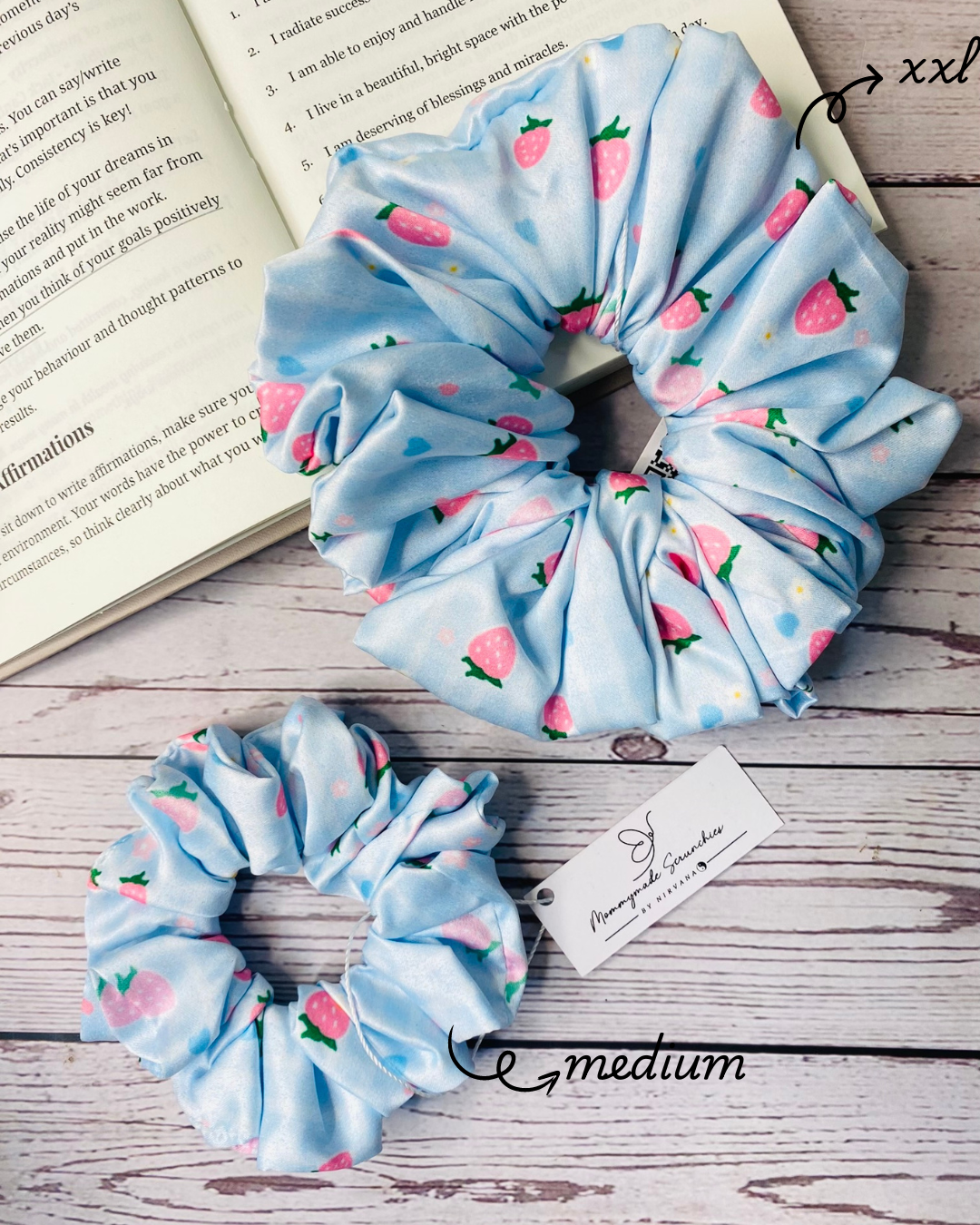 BERRIES PREMIUM PRINTED SATIN SCRUNCHIE