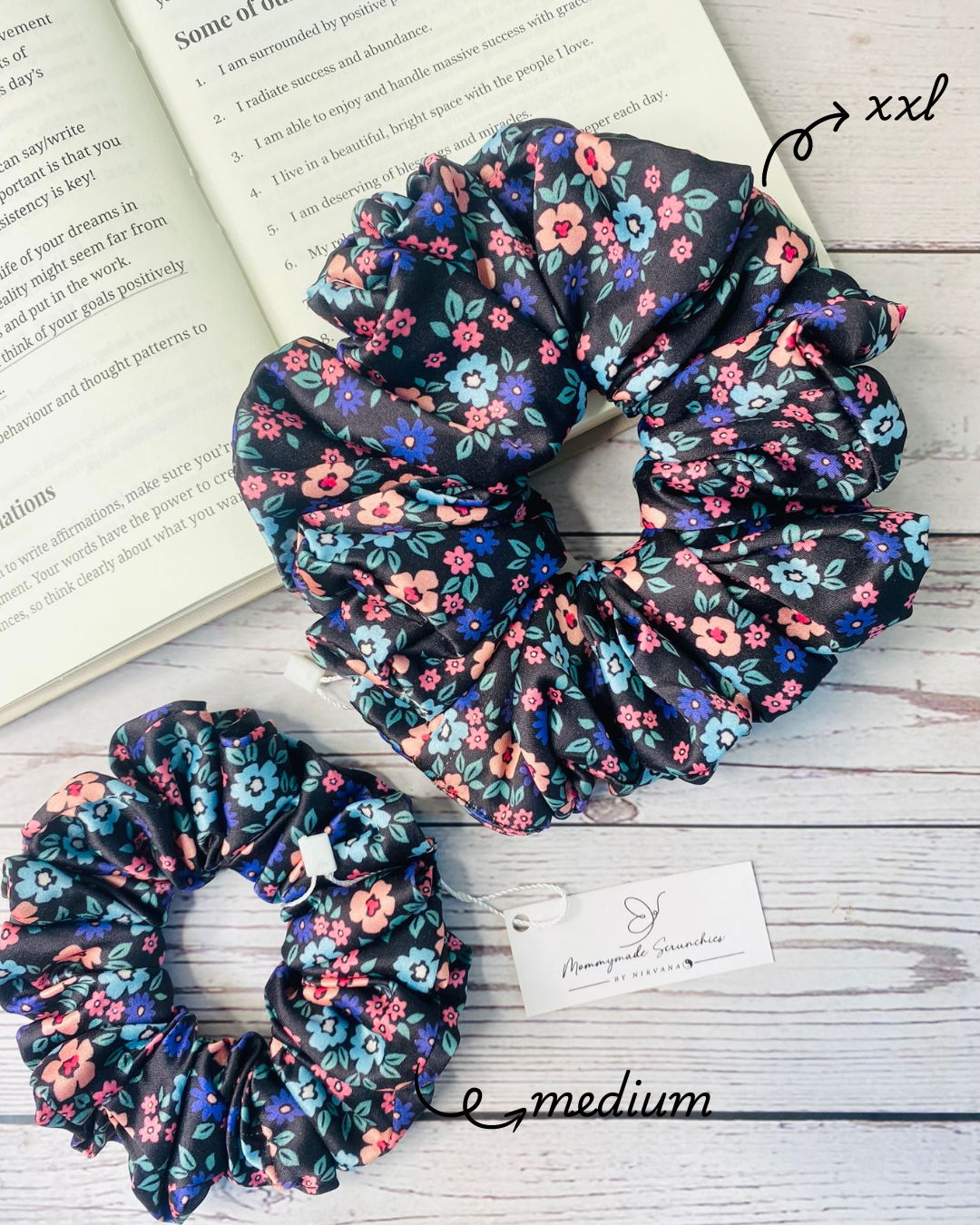 DAHLIA PREMIUM PRINTED SATIN SCRUNCHIE