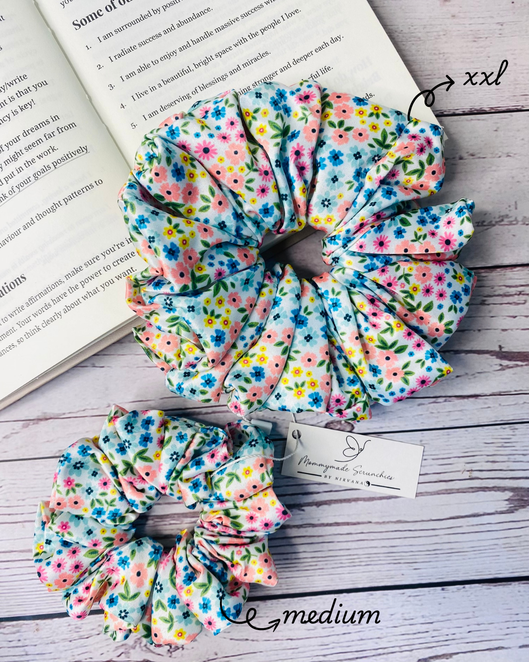 POPPY PREMIUM PRINTED SATIN SCRUNCHIE