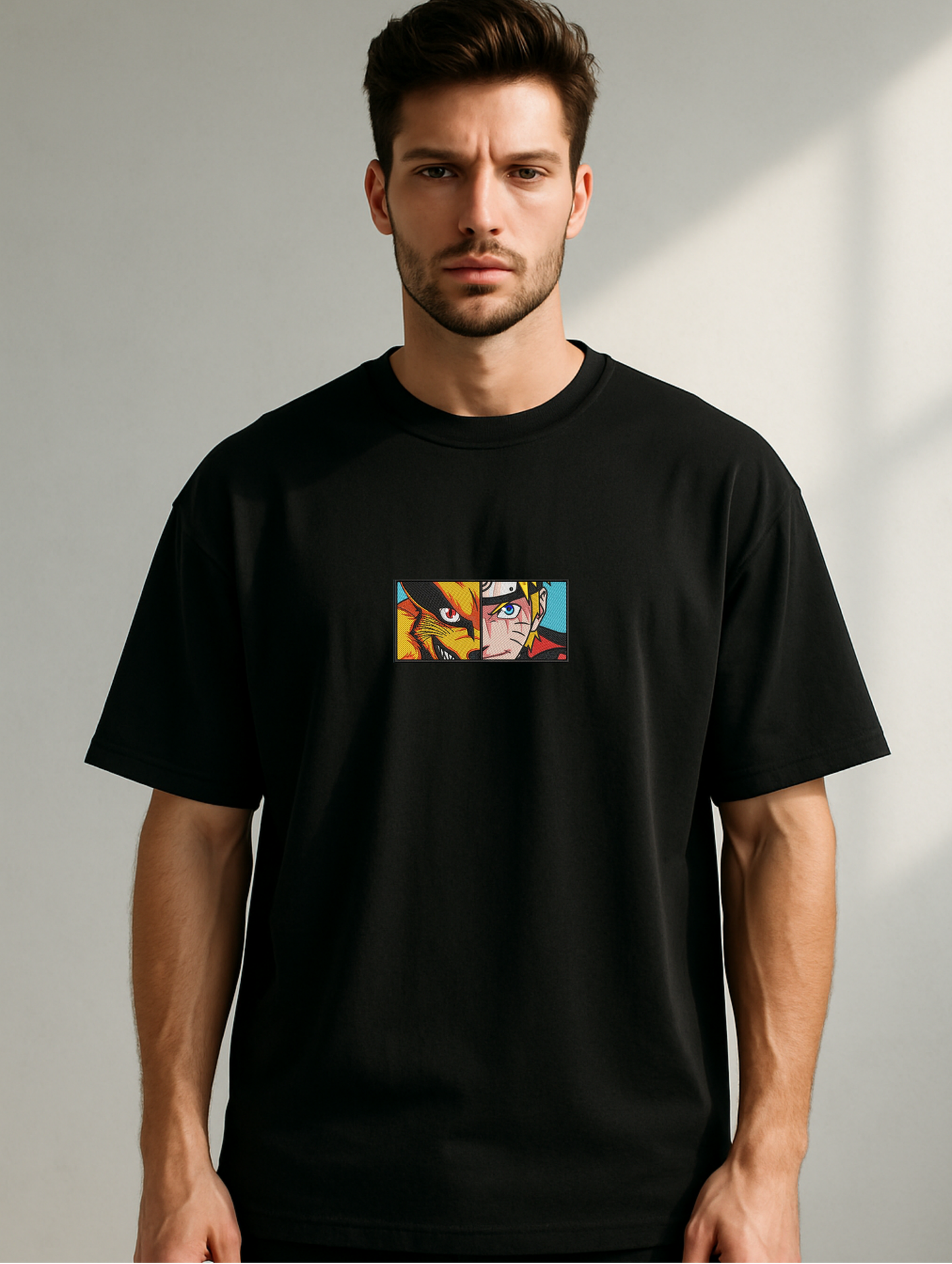 NARUTO EMBROIDERED OVERSIZED UNISEX TSHIRT