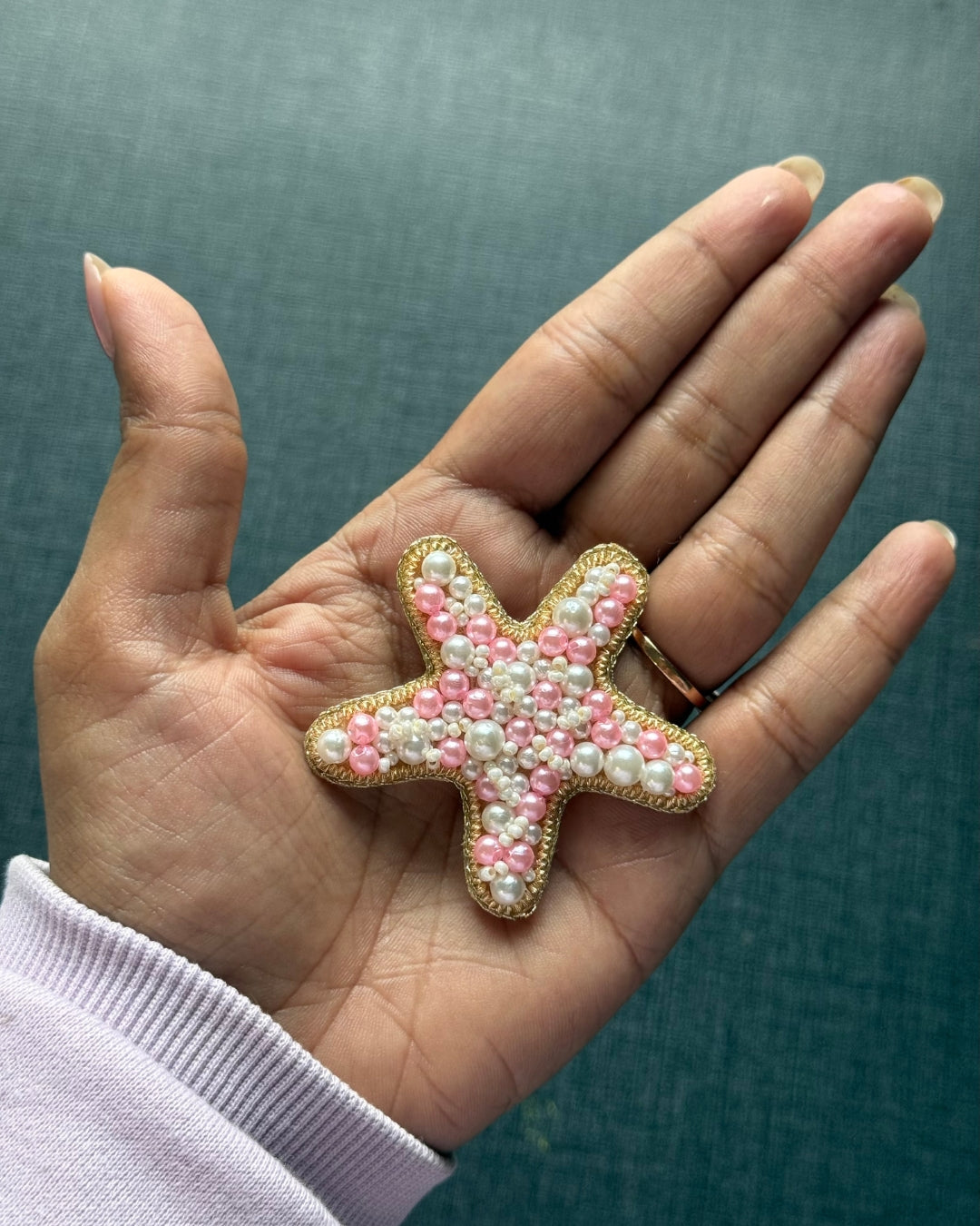 Star fish Beaded Brooch
