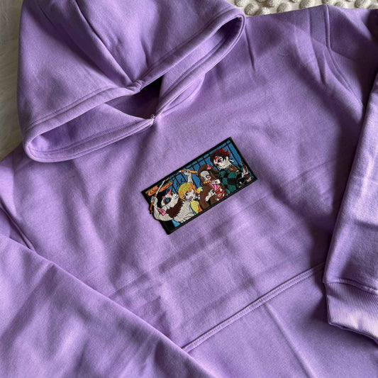 DEMON SLAYER GANG - ANIME EMBROIDERED HOODIE/SWEATSHIRT
