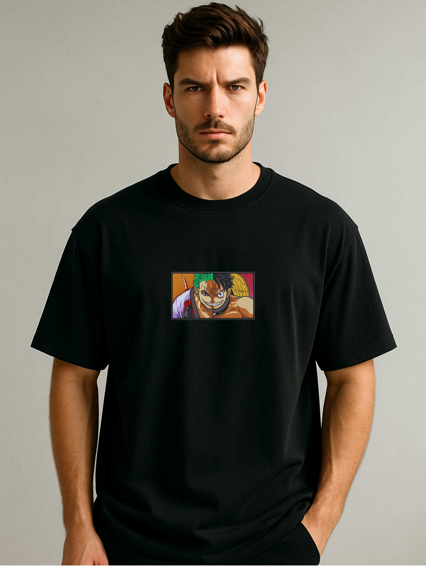 ZORO EMBROIDERED OVERSIZED UNISEX TSHIRT