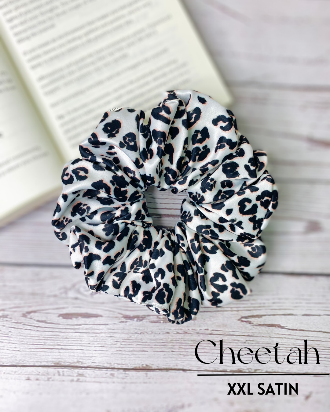 CHEETAH  - PREMIUM SATIN HAIR SCRUNCHIE