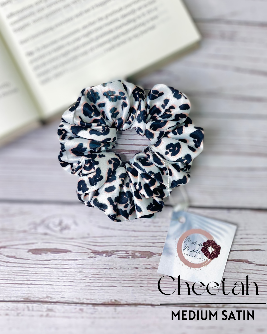 CHEETAH  - PREMIUM SATIN HAIR SCRUNCHIE