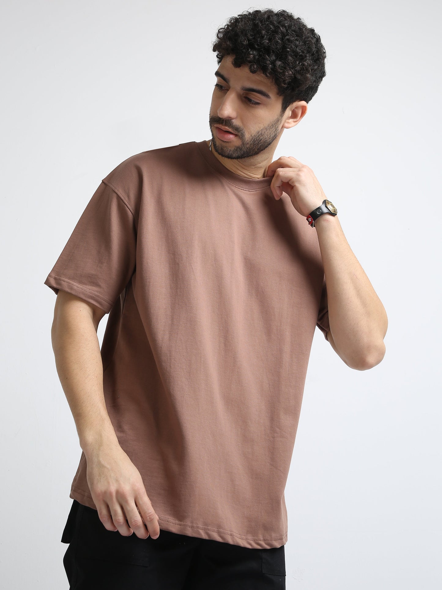 MOCHA - SOLID OVERSIZED TSHIRT