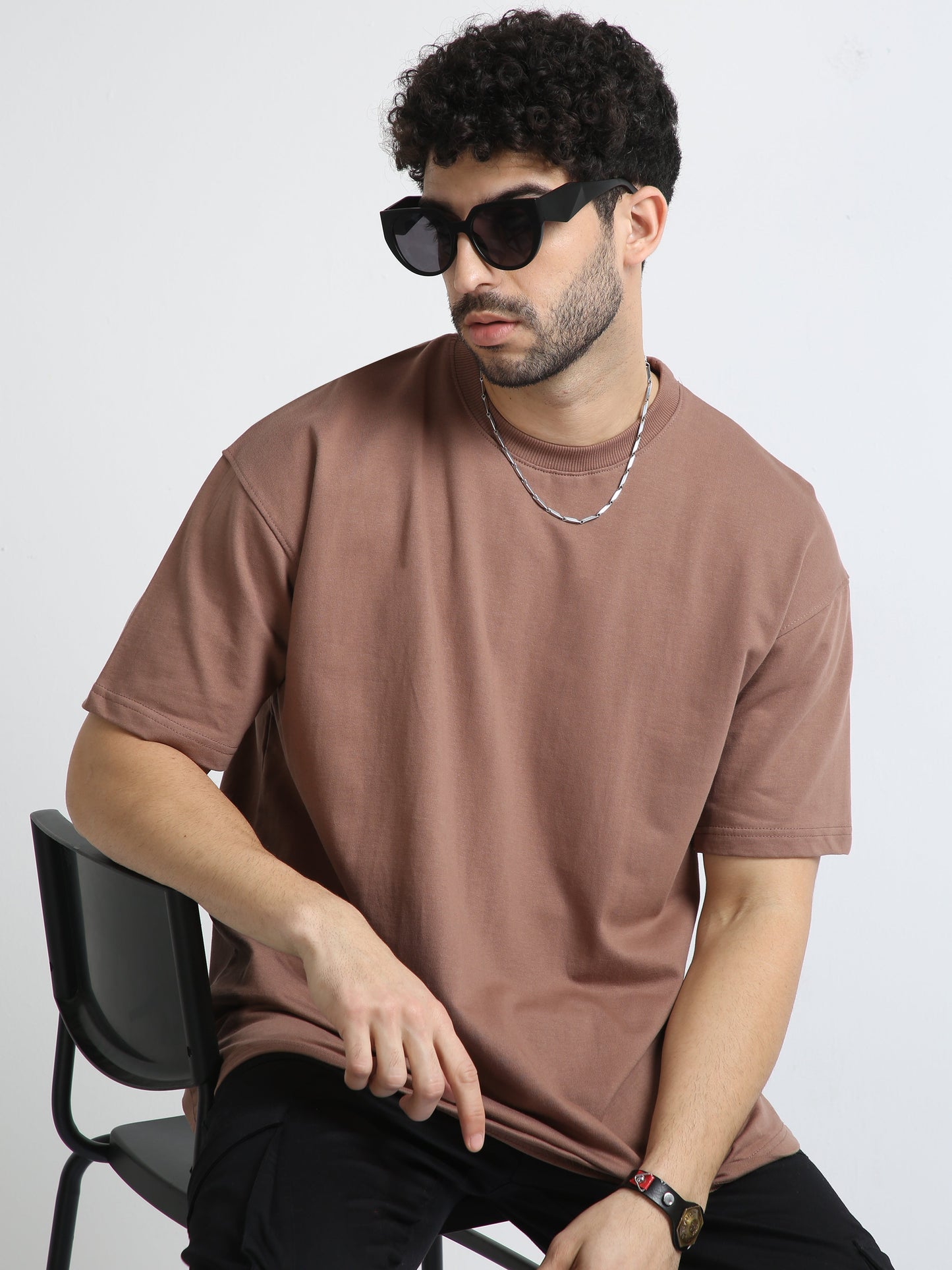 MOCHA - SOLID OVERSIZED TSHIRT