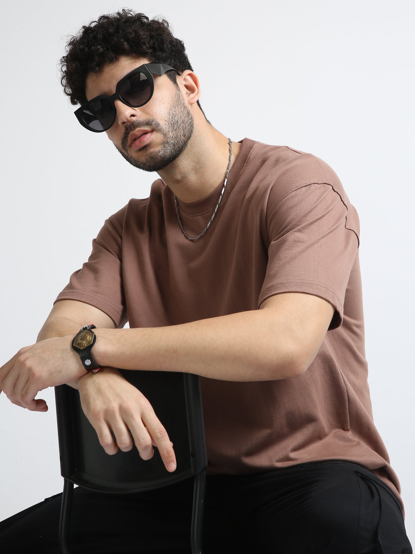 MOCHA - SOLID OVERSIZED TSHIRT