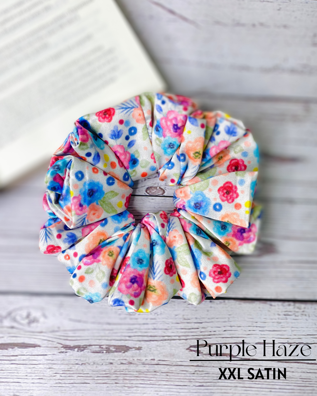 PURPLE HAZE  - PREMIUM SATIN HAIR SCRUNCHIE