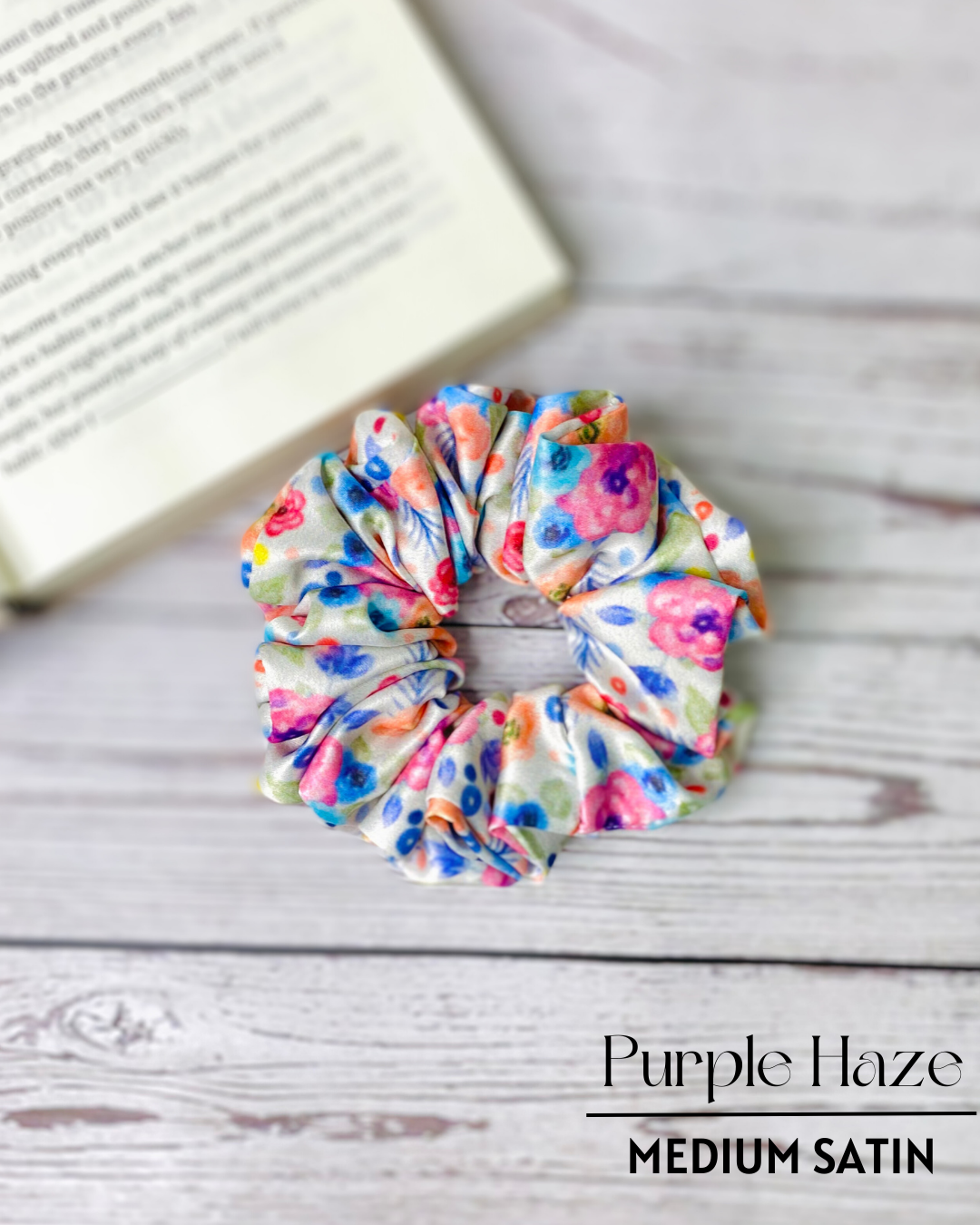 PURPLE HAZE  - PREMIUM SATIN HAIR SCRUNCHIE