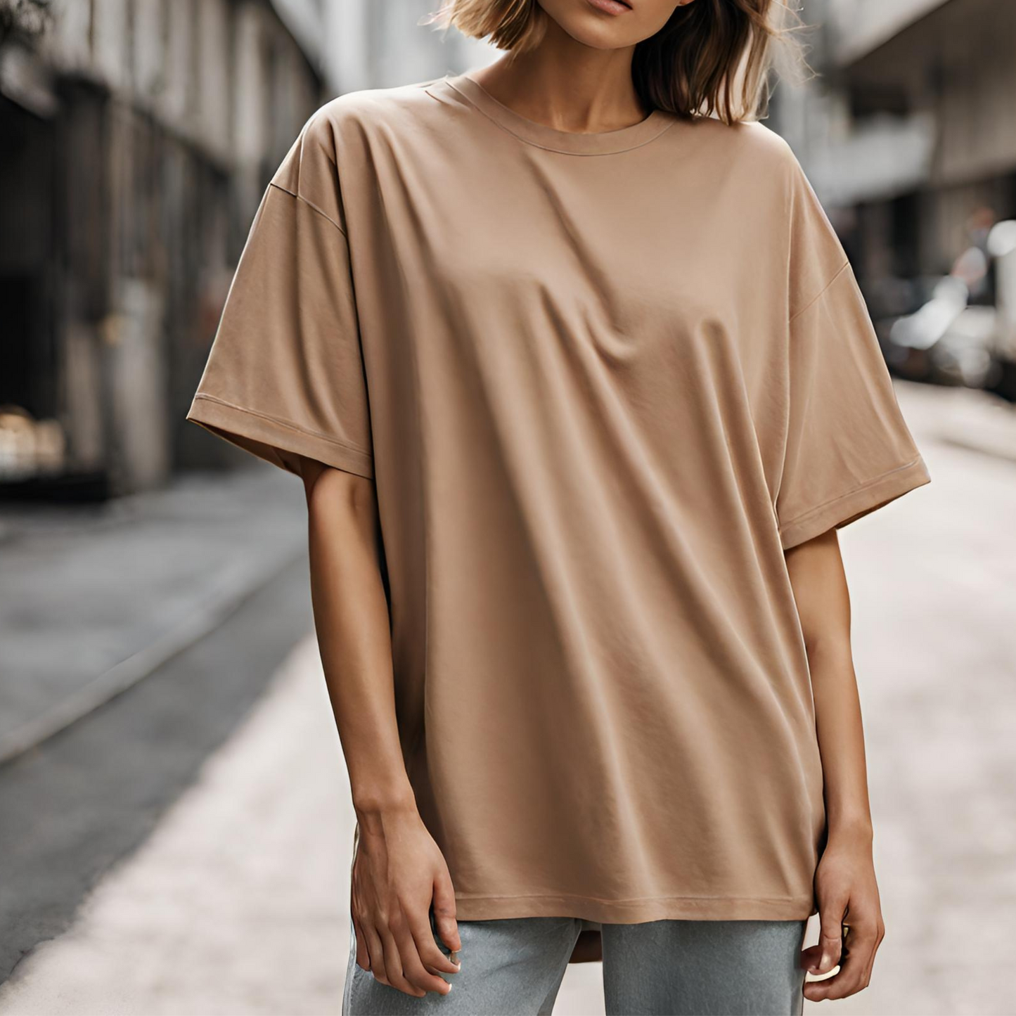 LATTE - SOLID OVERSIZED TSHIRT