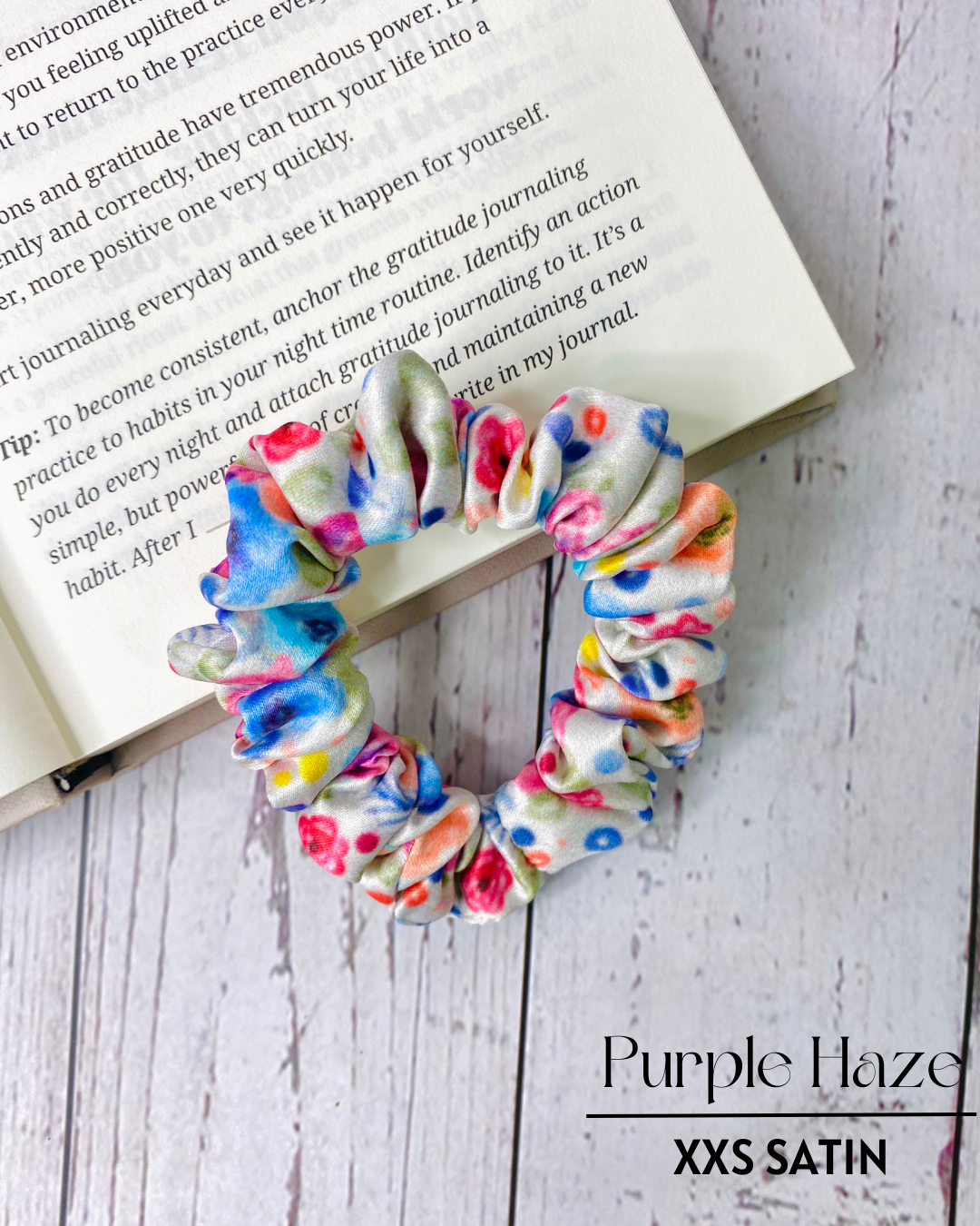 PURPLE HAZE  - PREMIUM SATIN HAIR SCRUNCHIE