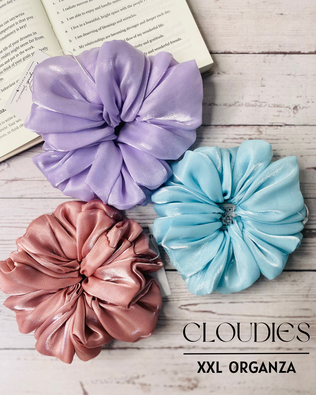 CLOUDIES ORGANZA XXL SCRUNCHIES