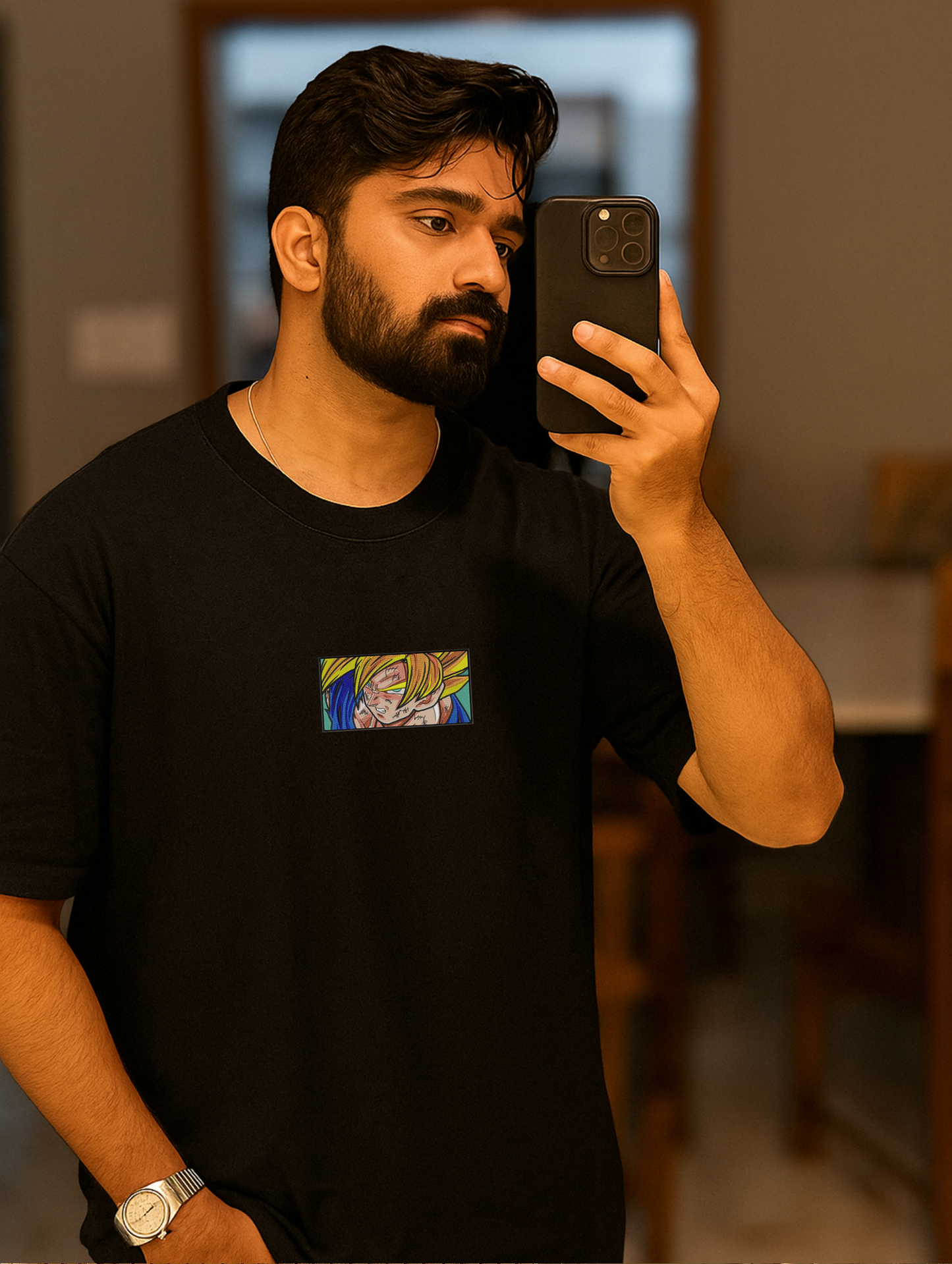GOKU EMBROIDERED OVERSIZED UNISEX TSHIRT