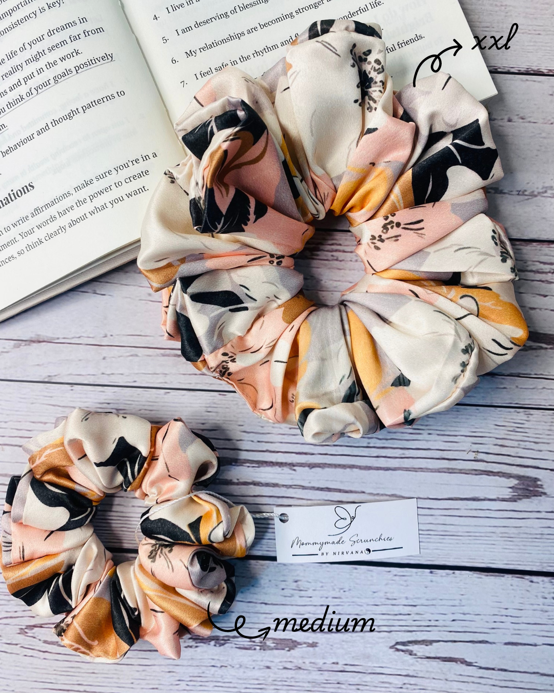 AMARYLLIS PREMIUM PRINTED SATIN SCRUNCHIE