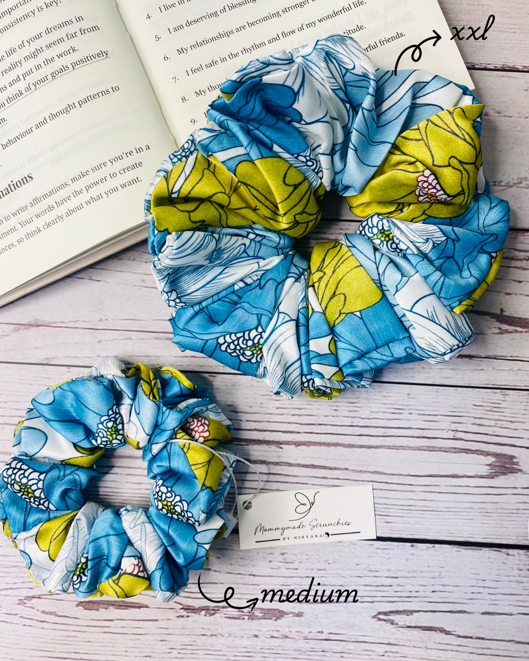 LIYA PREMIUM PRINTED SATIN SCRUNCHIE