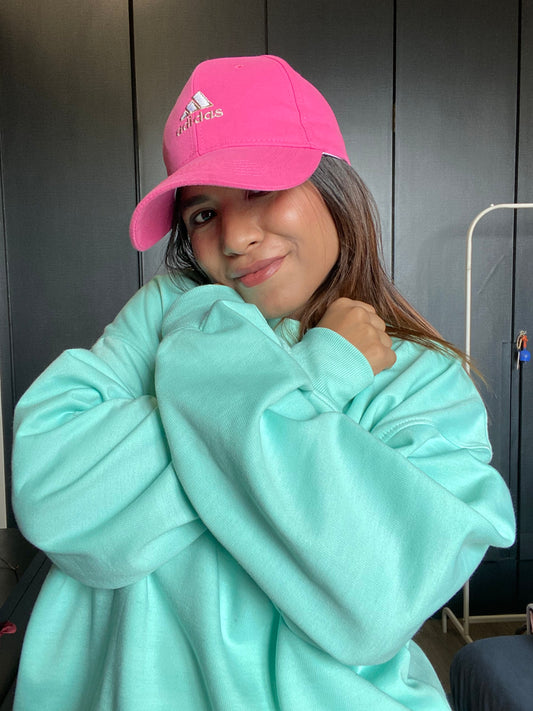 TURQUOISE OVERSIZED UNISEX SWEATSHIRT FREESIZE