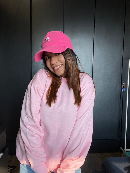 PINK OVERSIZED UNISEX SWEATSHIRT FREESIZE