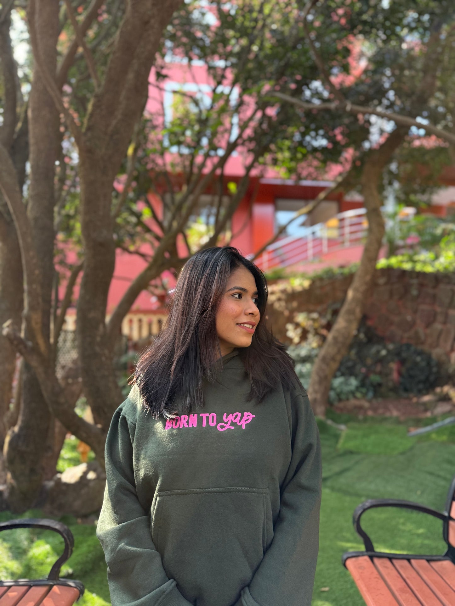 BORN TO YAP EMBROIDERED HOODIE/SWEATSHIRT