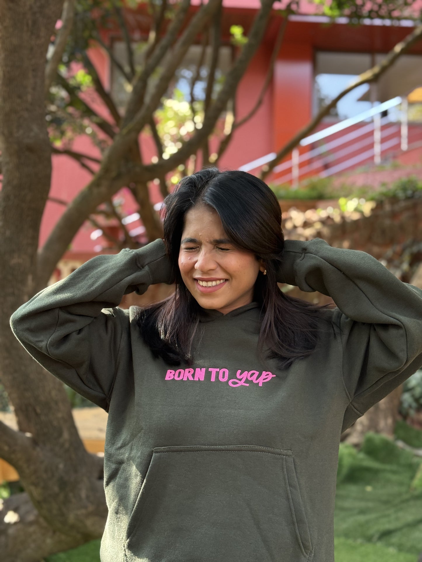 BORN TO YAP EMBROIDERED HOODIE/SWEATSHIRT