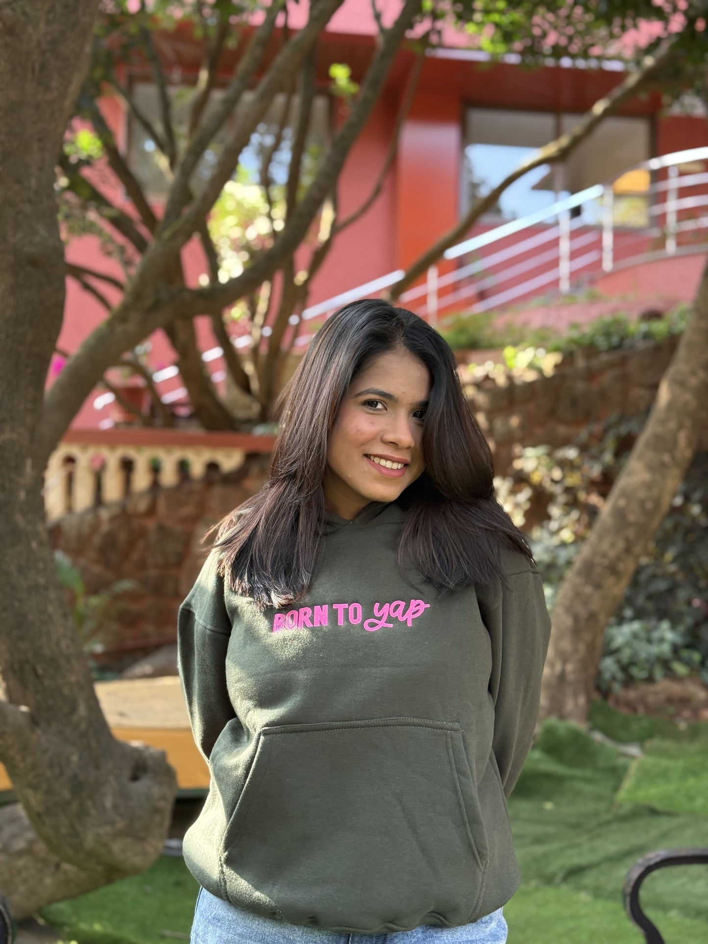BORN TO YAP EMBROIDERED HOODIE/SWEATSHIRT