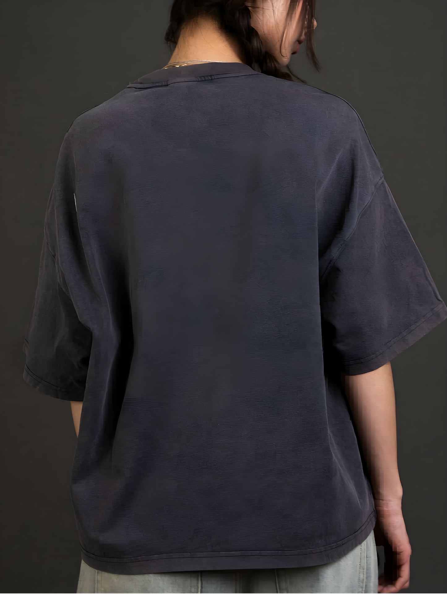 STEEL GREY  - SOLID OVERSIZED TSHIRT
