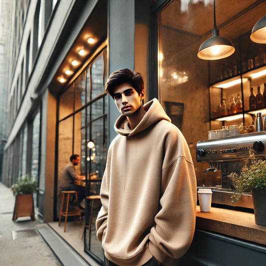 BEIGE OVERSIZED HOODIE