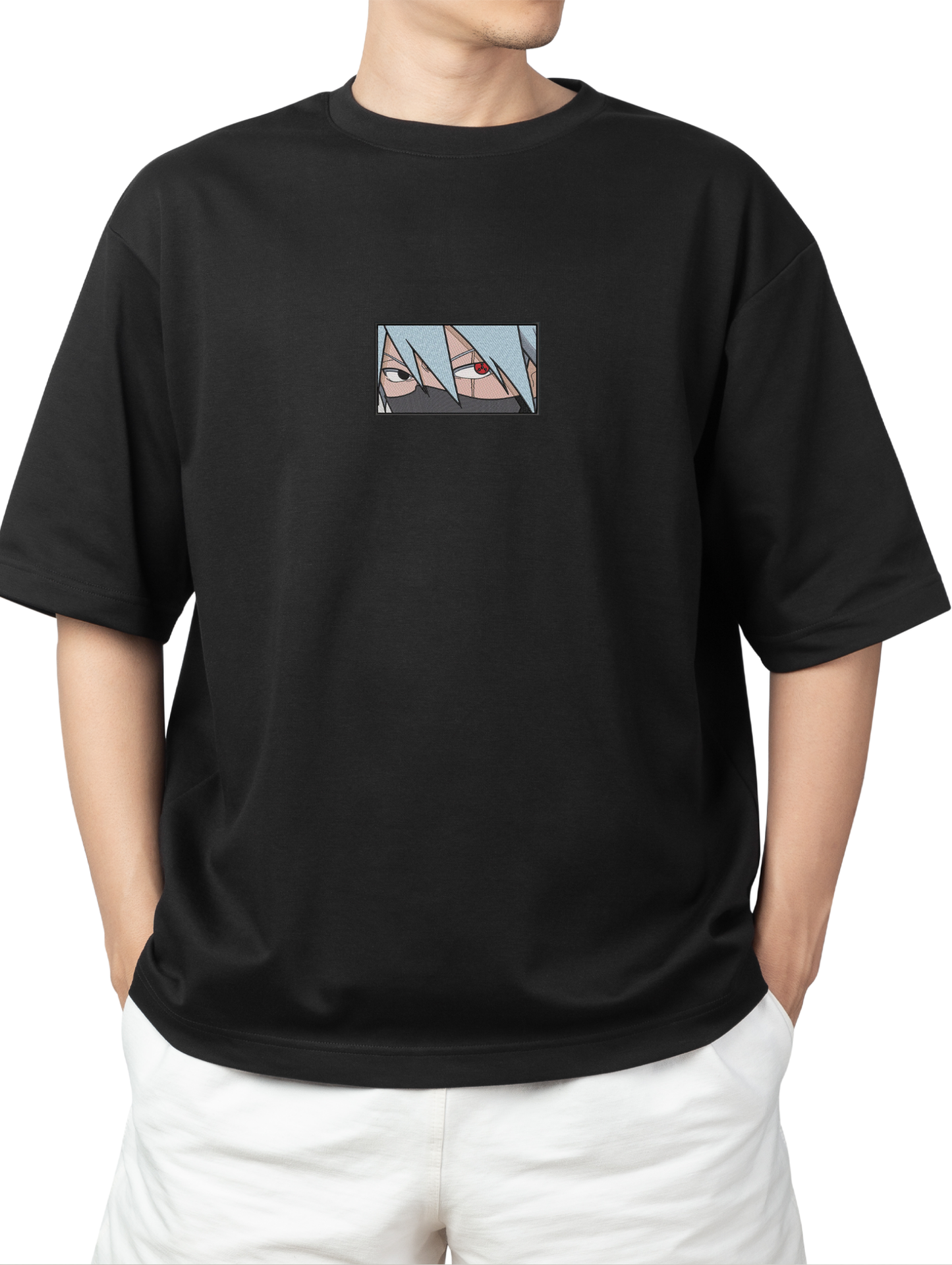 KAKASHI EMBROIDERED OVERSIZED UNISEX TSHIRT
