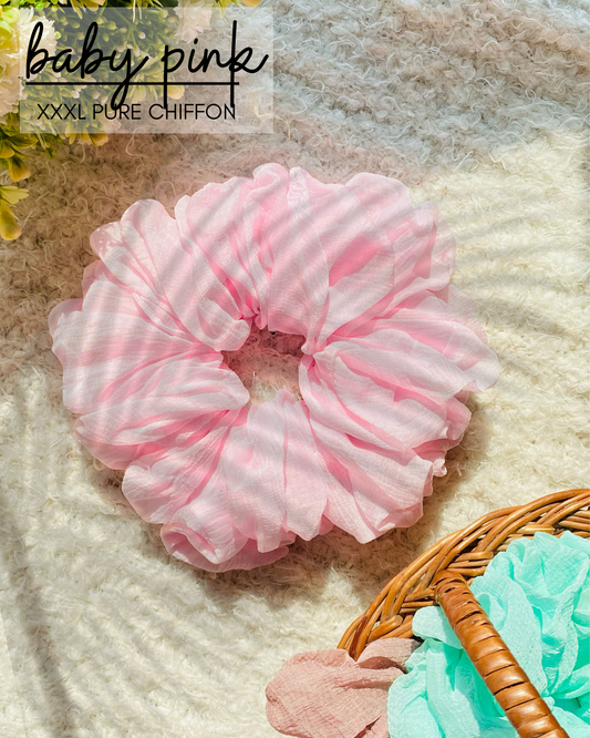 BABY PINK - CHIFFON XXXL SCRUNCHIE