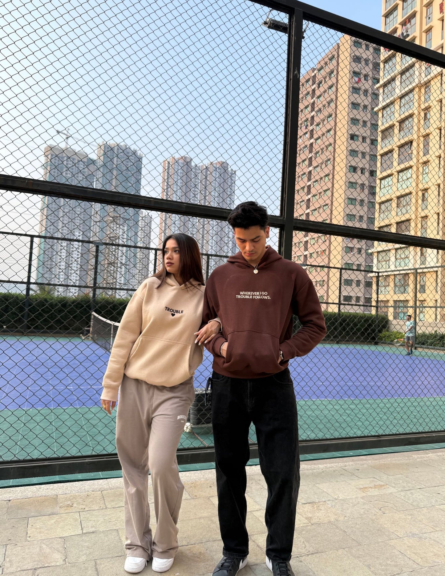 TROUBLE COUPLE HOODIES