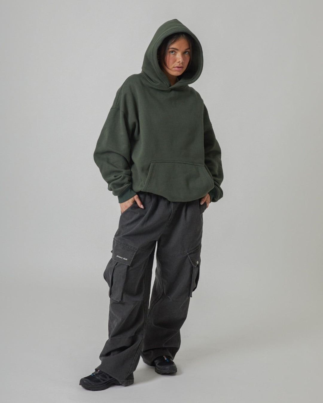 OLIVE OVERSIZED HOODIE