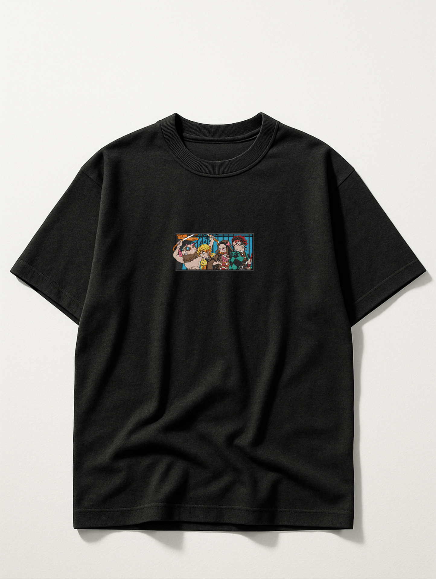 DEMONSLAYER GANG EMBROIDERED OVERSIZED UNISEX TSHIRT