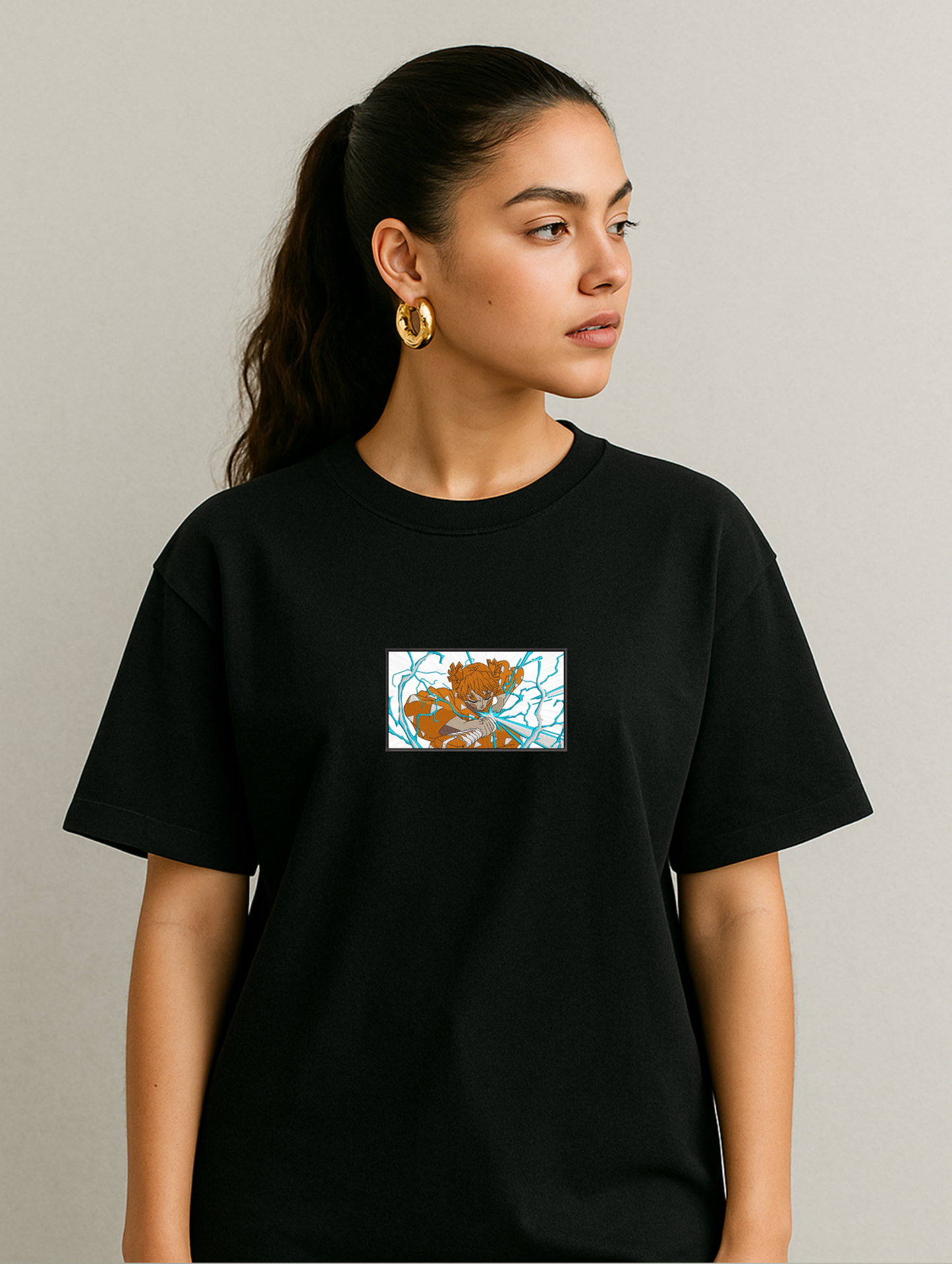 ZENITSU EMBROIDERED OVERSIZED UNISEX TSHIRT