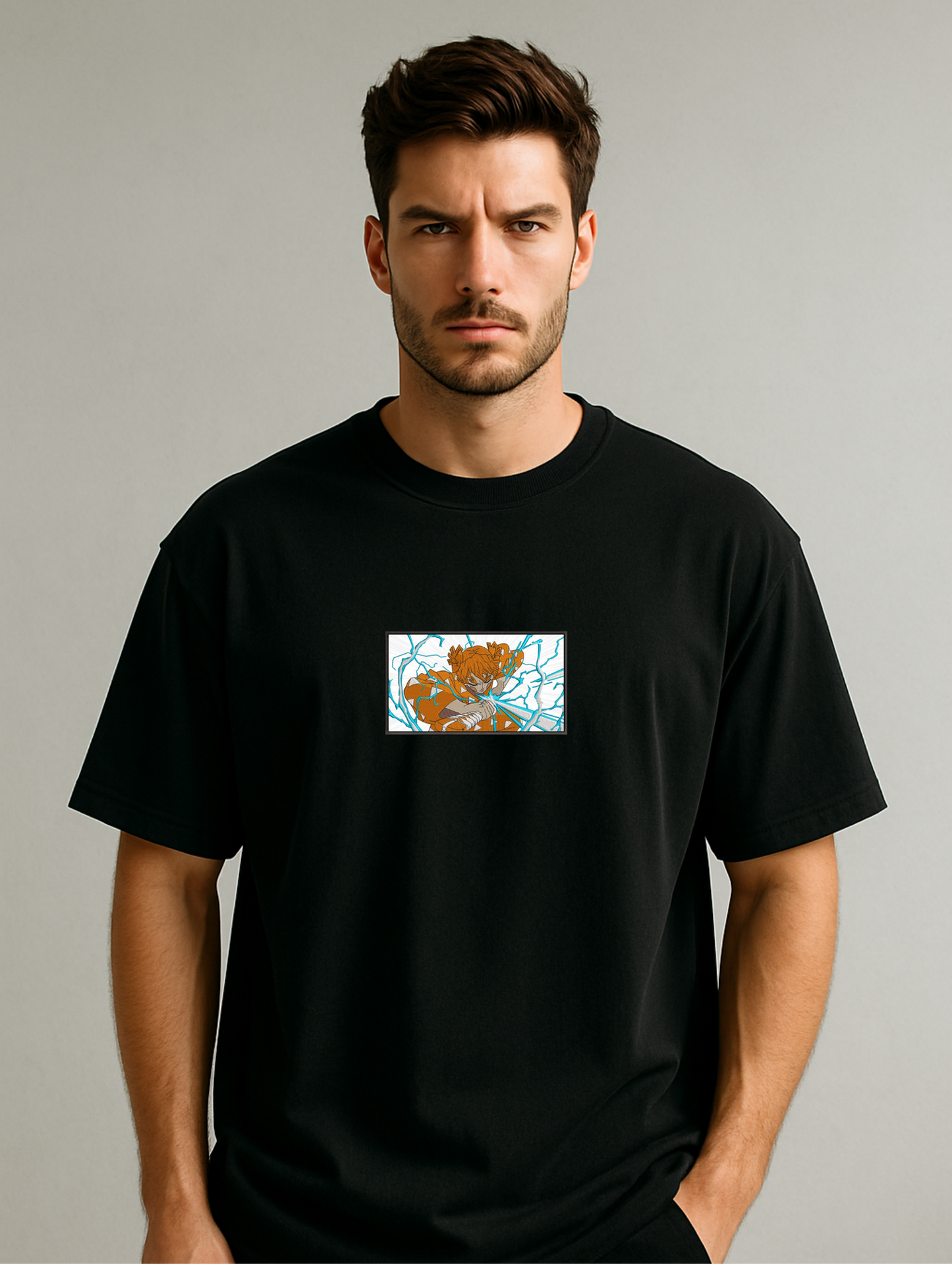 ZENITSU EMBROIDERED OVERSIZED UNISEX TSHIRT