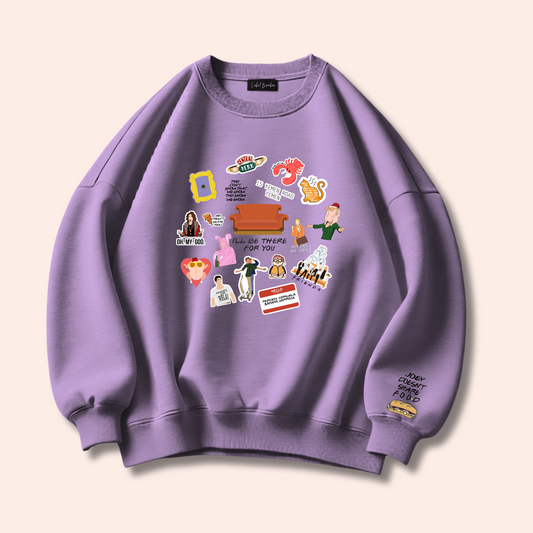 FRIENDS OVERSIZED LAVENDER SWEATSHIRT