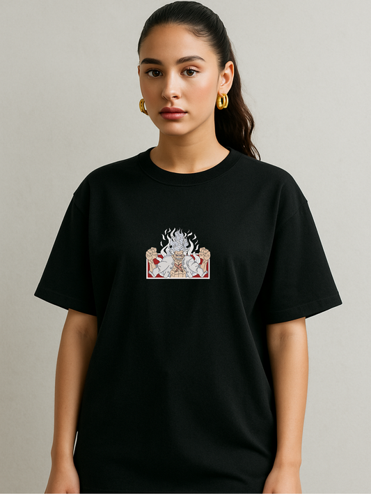 LUFFY EMBROIDERED OVERSIZED UNISEX TSHIRT