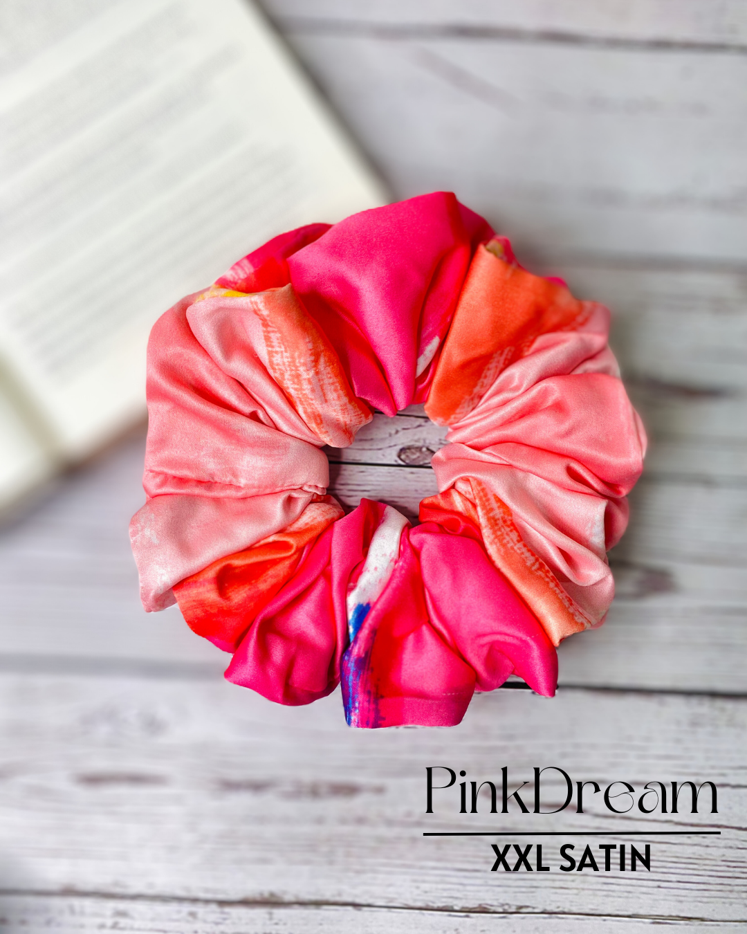 PINK DREAMS - PREMIUM SATIN HAIR SCRUNCHIE