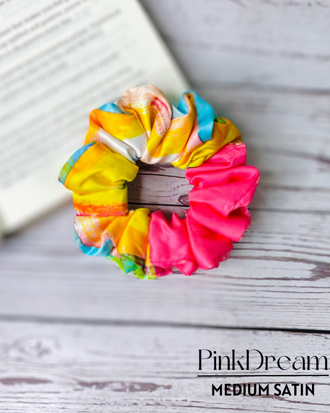 PINK DREAMS - PREMIUM SATIN HAIR SCRUNCHIE