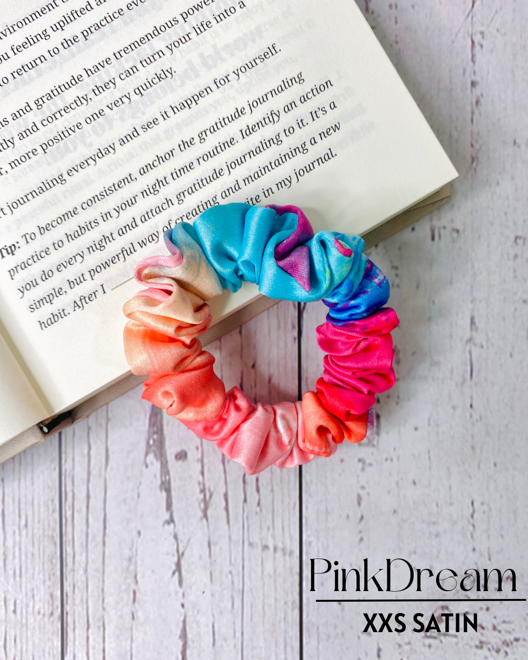 PINK DREAMS - PREMIUM SATIN HAIR SCRUNCHIE