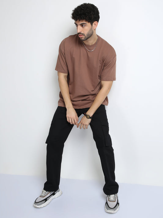 MOCHA - SOLID OVERSIZED TSHIRT