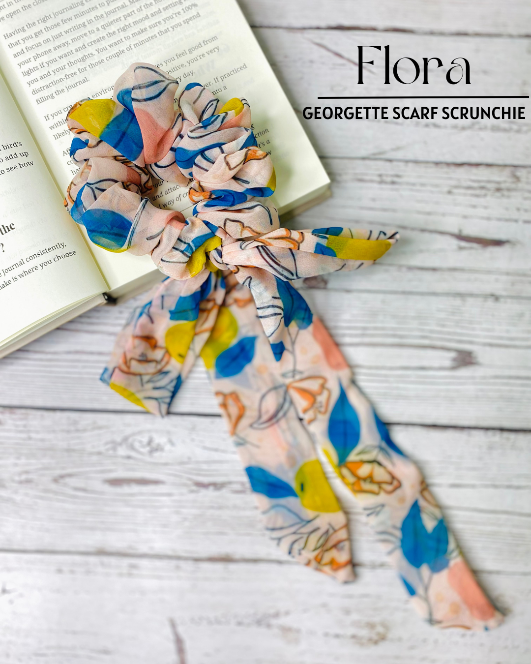 FIONA SCARF SCRUNCHIE IN PURE GEORGETTE