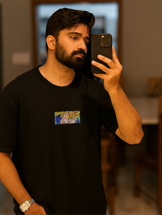 GOKU EMBROIDERED OVERSIZED UNISEX TSHIRT