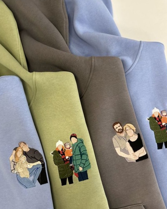 CUSTOM PORTRAIT COUPLE HOODIES(1 UNIT)