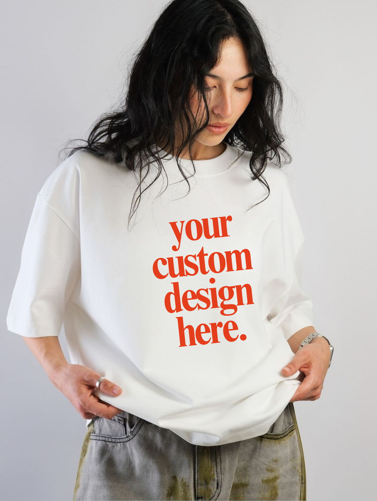 FRENCH TERRY 240GSM CUSTOM PRINTED OVERSIZED TSHIRTS