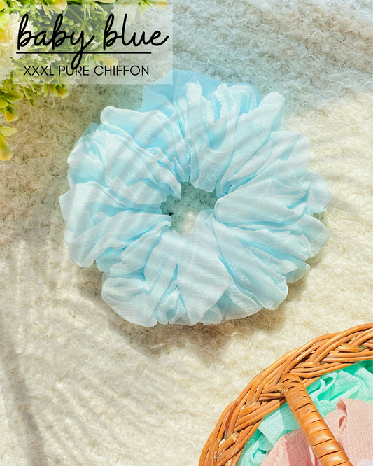 BABY BLUE - CHIFFON XXXL SCRUNCHIE