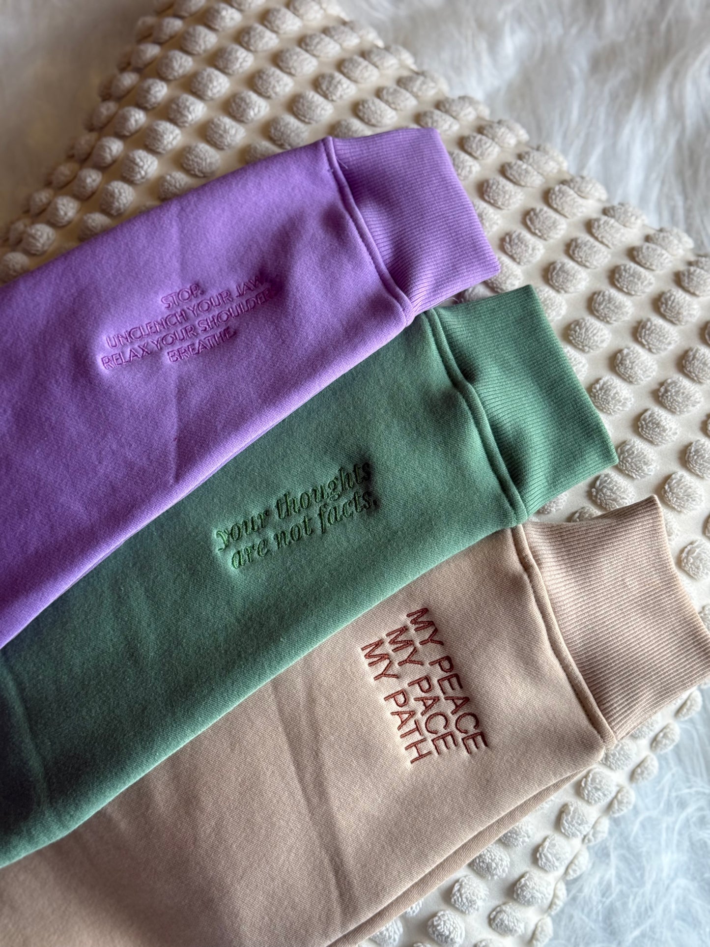 LAVENDER FEEL YOUR FEELINGS SWEATSHIRT