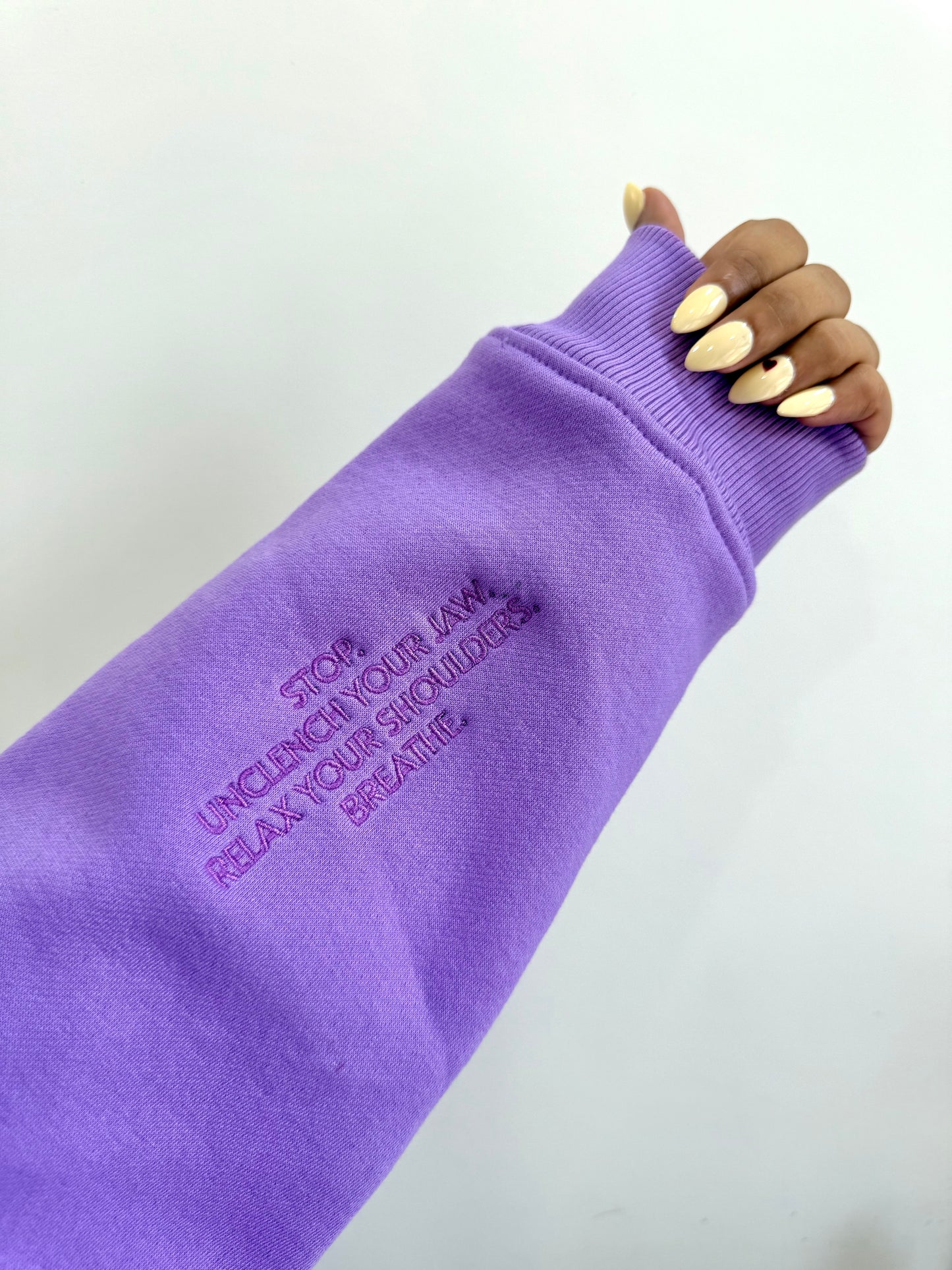 LAVENDER FEEL YOUR FEELINGS SWEATSHIRT