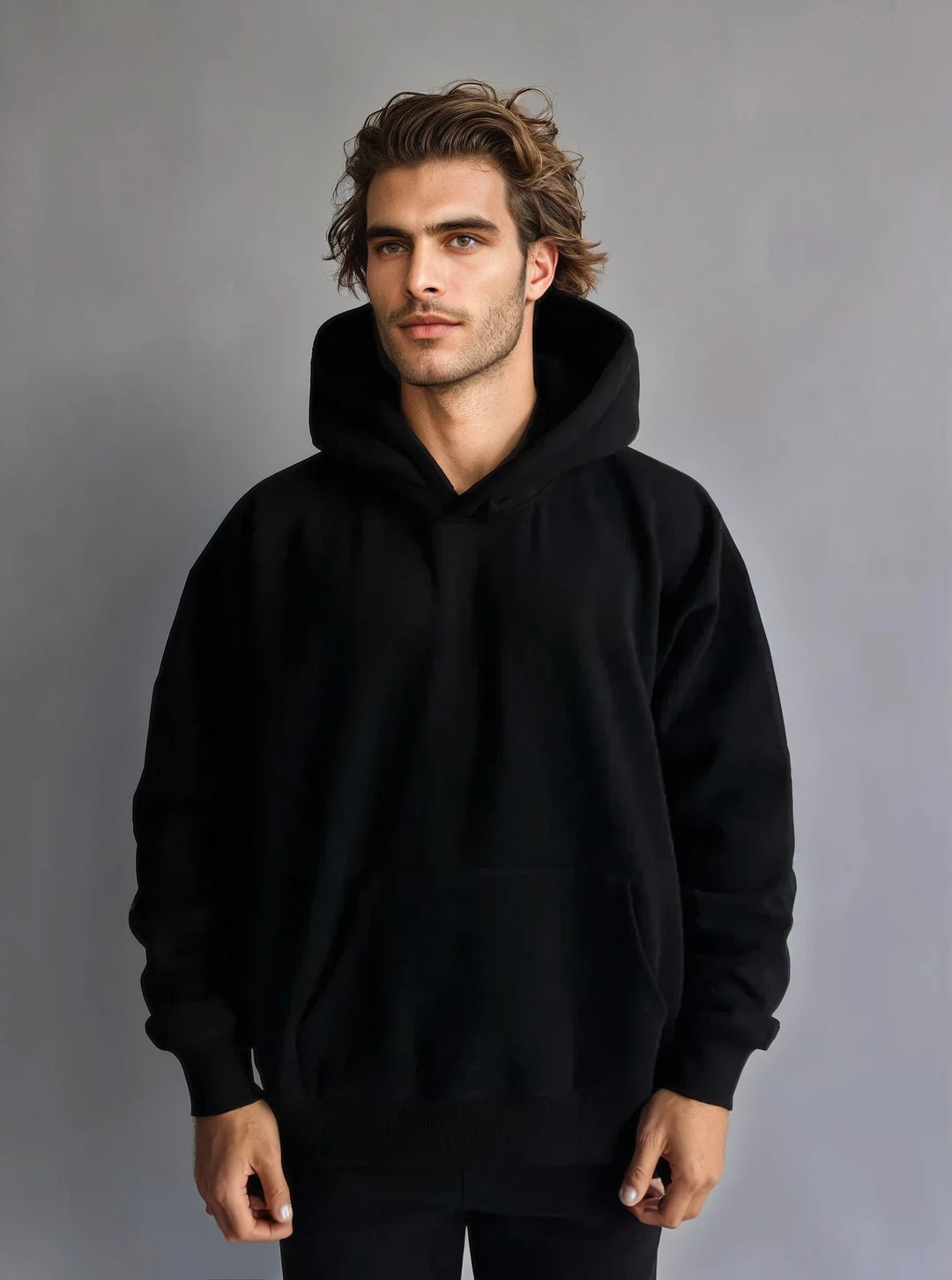 BLACK OVERSIZED HOODIE