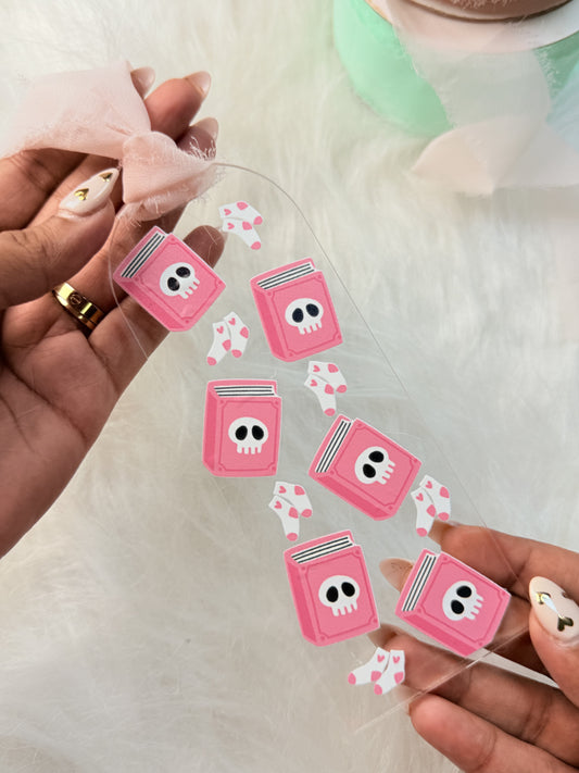 Skull & Books Acrylic Bookmark