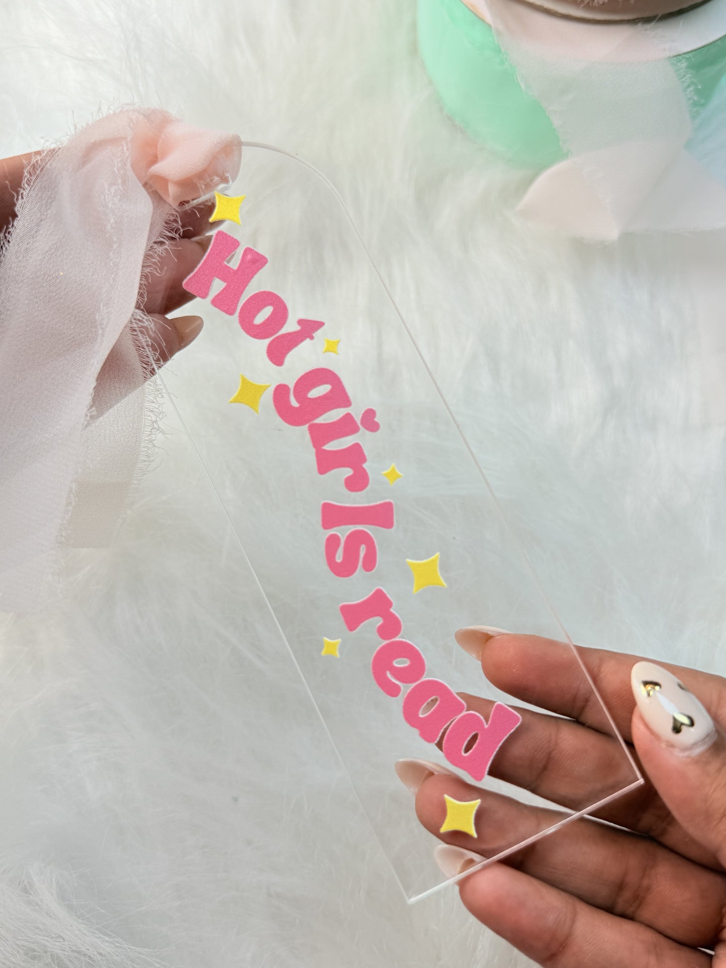 Hot Girls Read Acrylic Bookmark